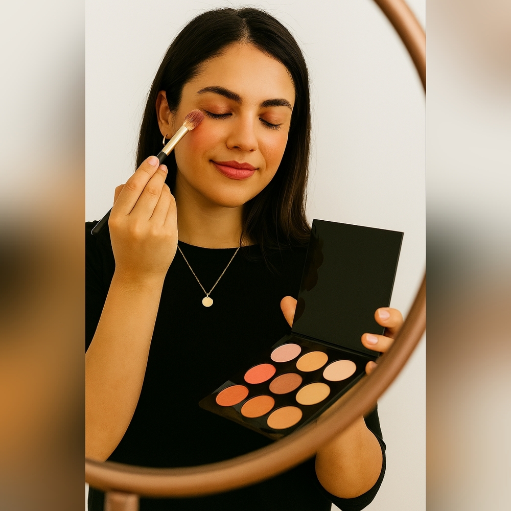 9 Shade Cheek Palette makeup